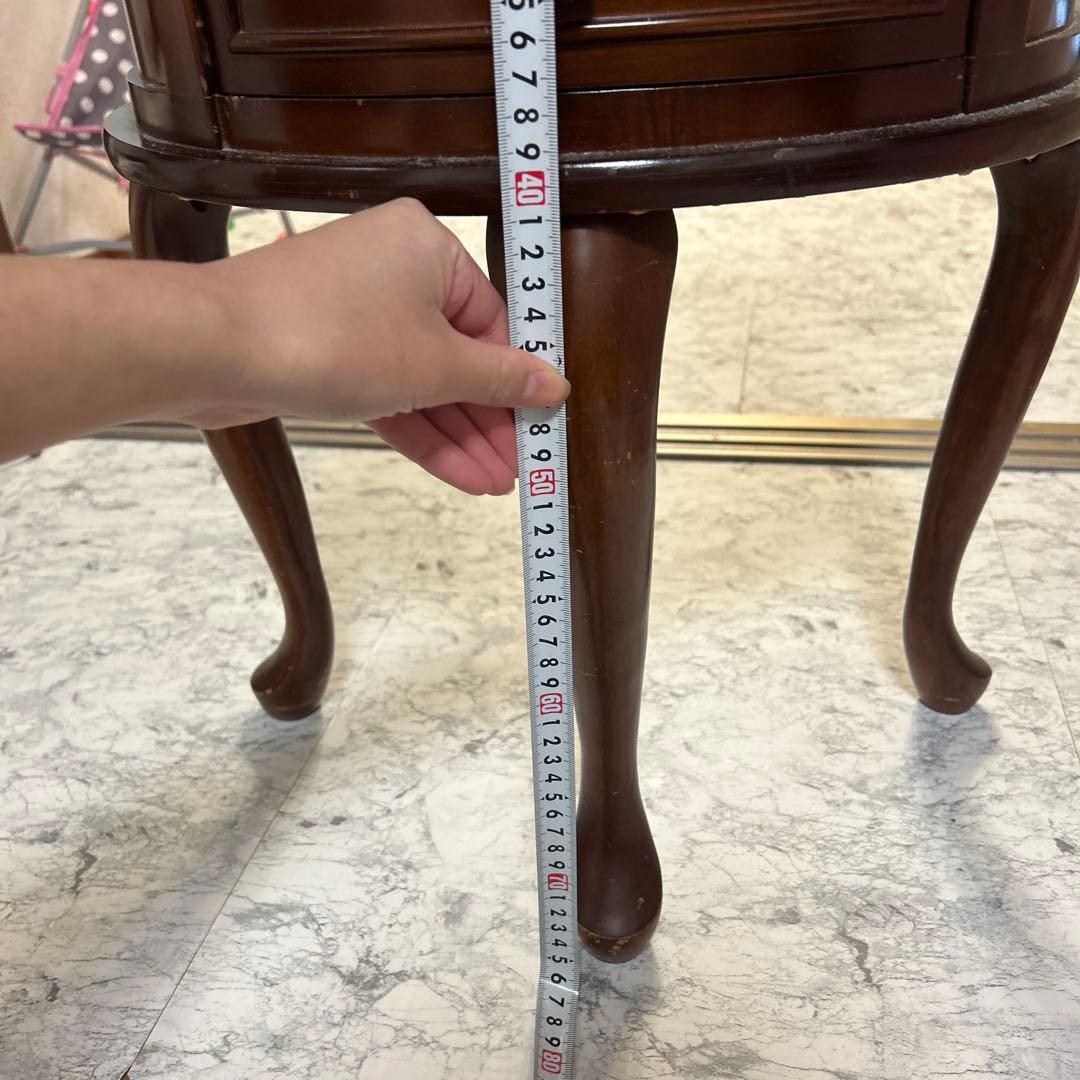 アンティーク　ジュエリーチェスト 4段 猫足　3本足　天然木