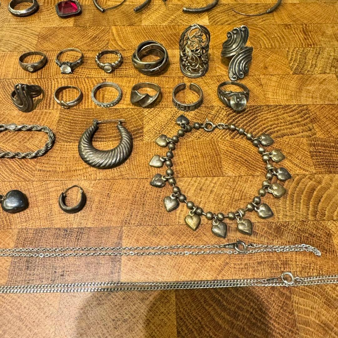 シルバー系アクセサリー大量まとめ売り 約277g｜925刻印含む
