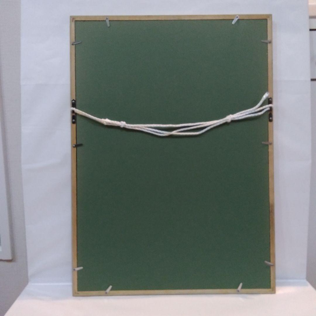 真田あきら　シルクスクリーン　版画　「春・花」　額寸縦57cm x 横41cm