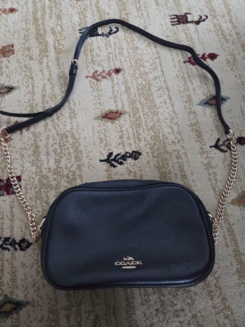 COACH レザー ショルダーバッグ　黒