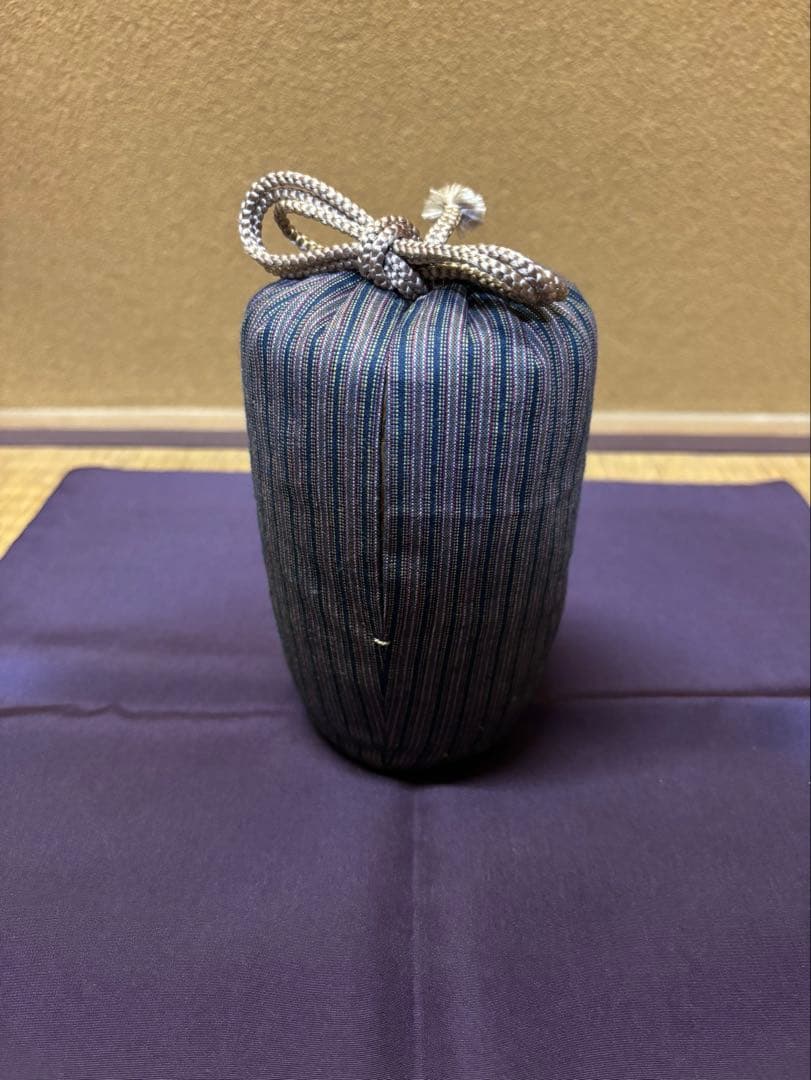 鵬雲斎　箱書　瀬戸　茶入　「小原木」　茶器　茶道具　瀬戸焼　仕覆　挽家　付き