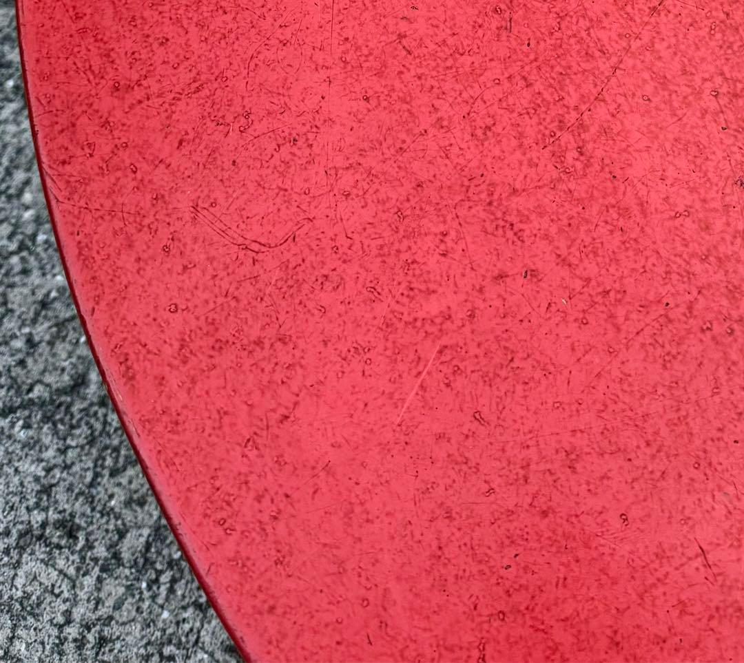 漆塗り ちゃぶ台 朱色 直径104cm 中国・李朝様式