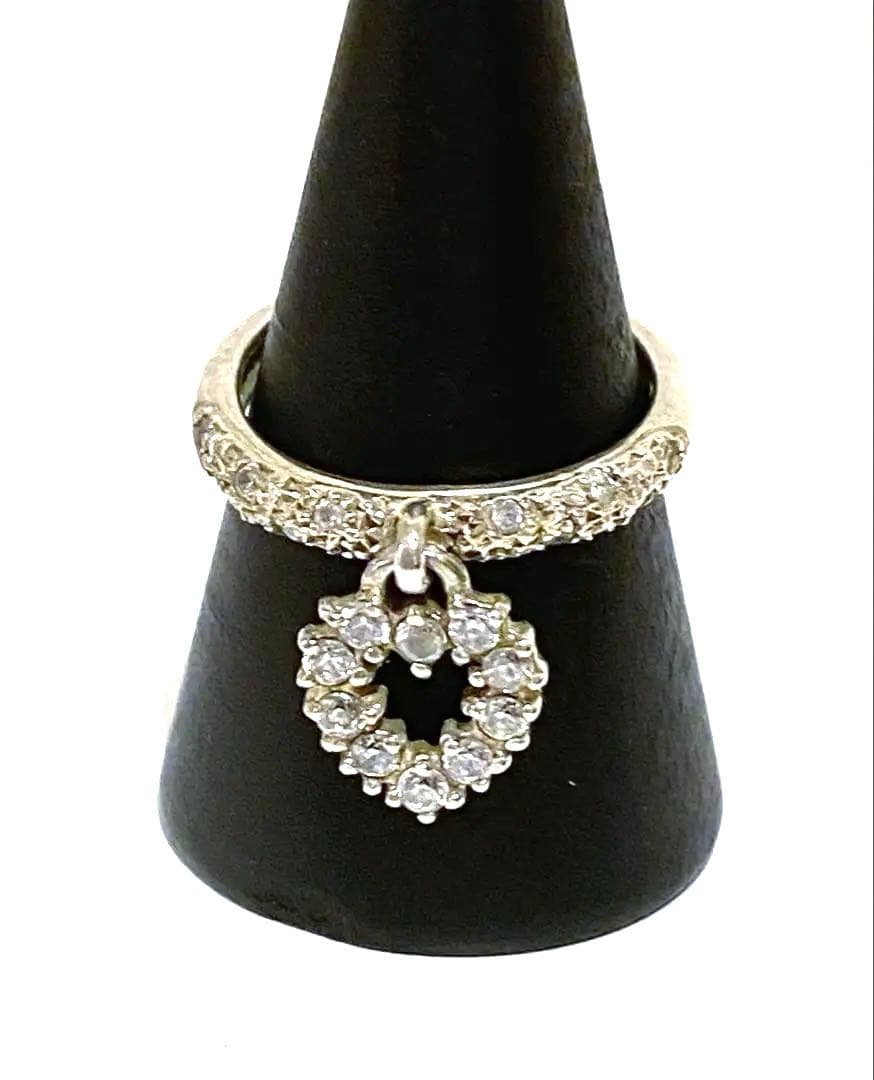 Folli Follieフォリフォリ3連リング シルバー 925 スイングハート