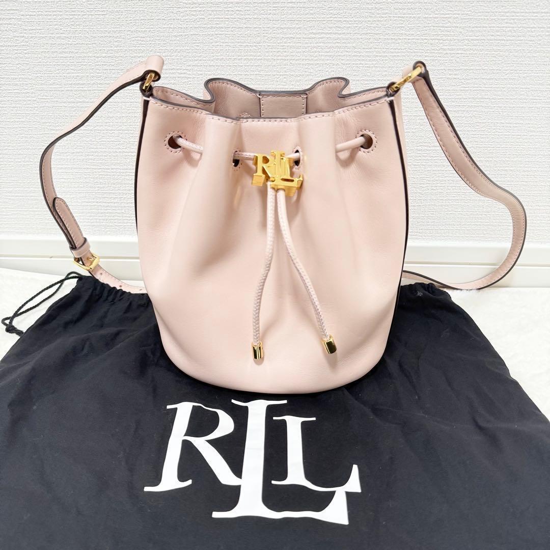 ローレンラルフローレン アンディ 巾着 ドローストリングショルダーバッグ未使用級