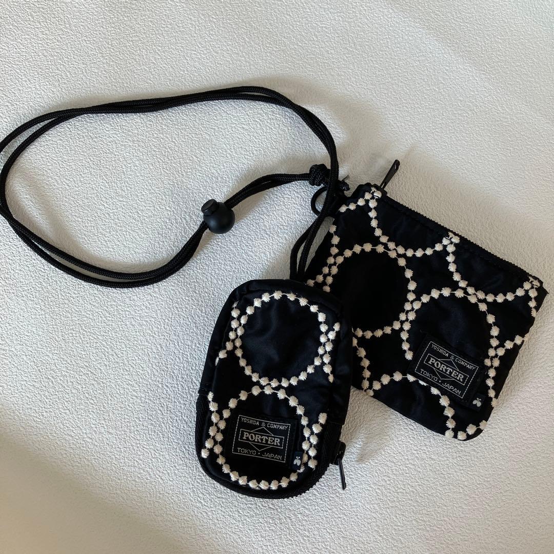 PORTER ミナペルホネン　パース　キーケース　ブラック・ホワイト