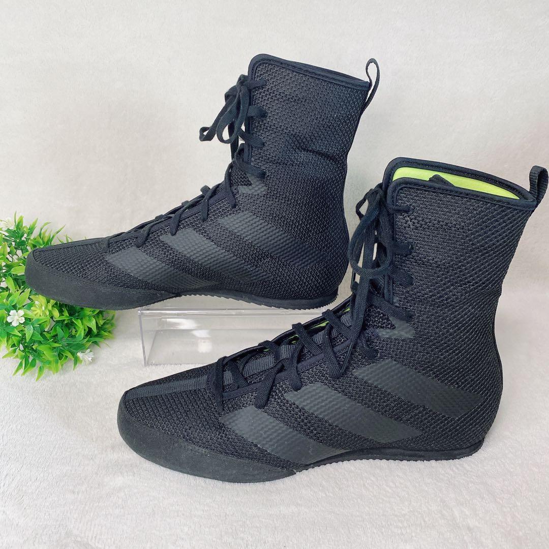 極美品　アディダス　ボクシングシューズ ハイカットメッシュ　ブラック　26.5