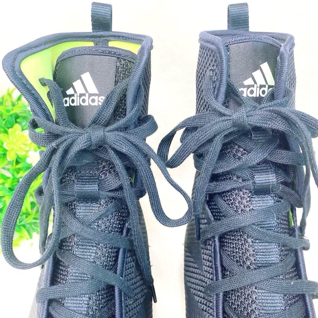 極美品　アディダス　ボクシングシューズ ハイカットメッシュ　ブラック　26.5