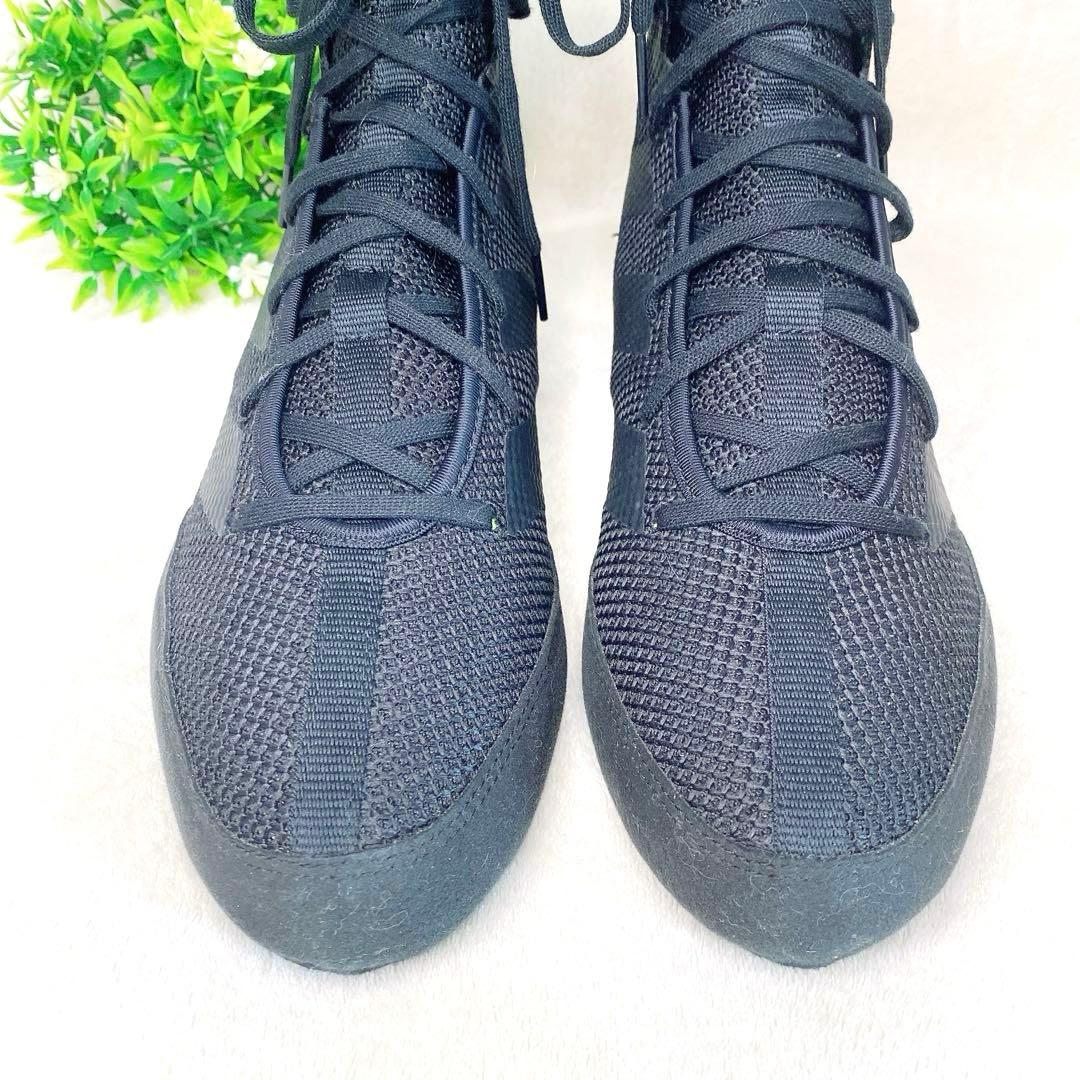 極美品　アディダス　ボクシングシューズ ハイカットメッシュ　ブラック　26.5