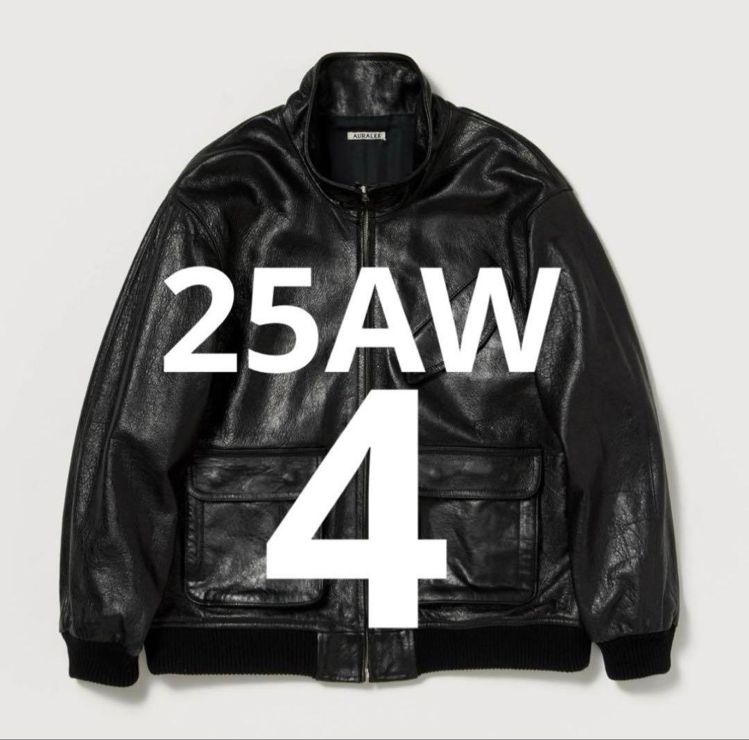ジャケット・アウター AURALEE 25AW LAMB LEATHER ZIP BLOUSON