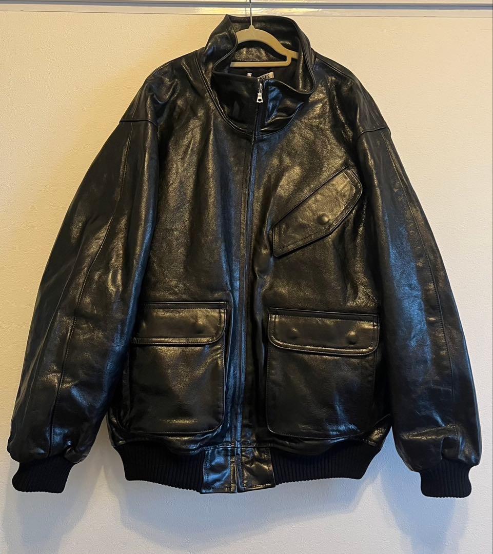 ジャケット・アウター AURALEE 25AW LAMB LEATHER ZIP BLOUSON