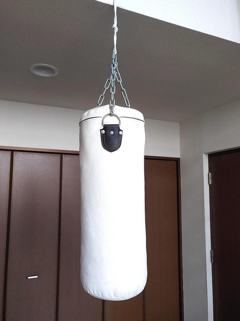 【送料込み】美品！サンドバッグ 白帆布製（小小）RO500 格闘技練習用