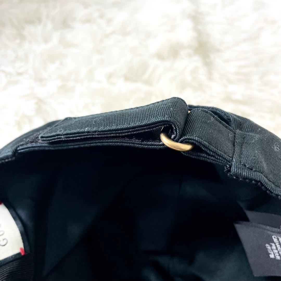 美品　グッチ GUCCI 帽子　キャップ　ベースボールキャップ　ブラック　黒