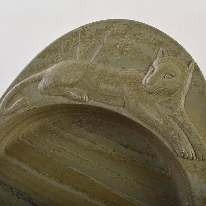 中国　書道具　端渓硯　寅・蛇・豚刻　干支　3点まとめて　C　6475