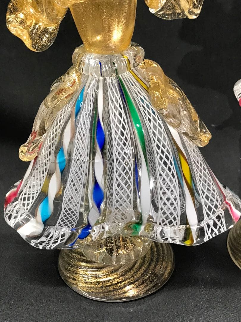 【現状品】ムラーノガラス ? ベネチアンガラス ? 置物　カサノバ　恋人