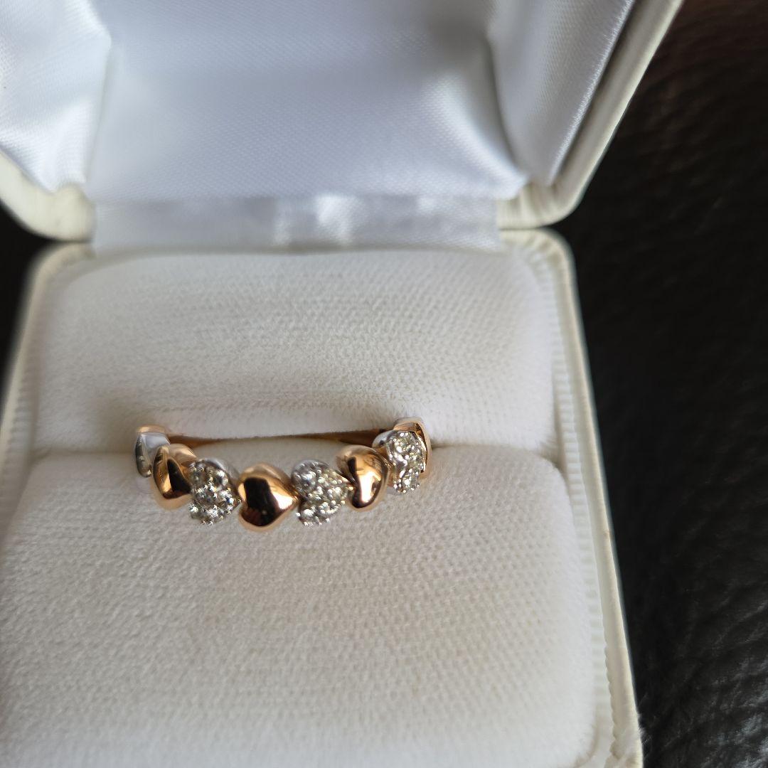 GSTV 購入 18K総量7gハート型ゴールドトーンリング