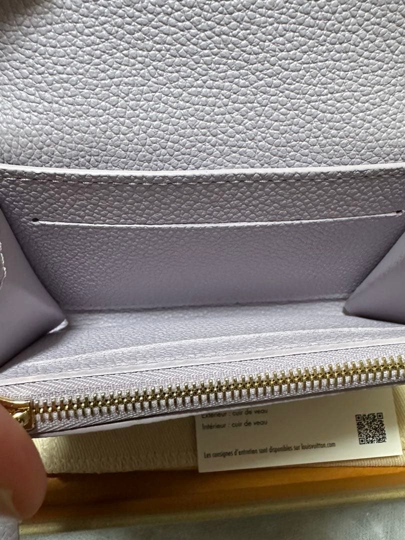 ほぼ未使用！ルイヴィトン　ポルトモネロザリ　ミニウォレット　ミスティライラック