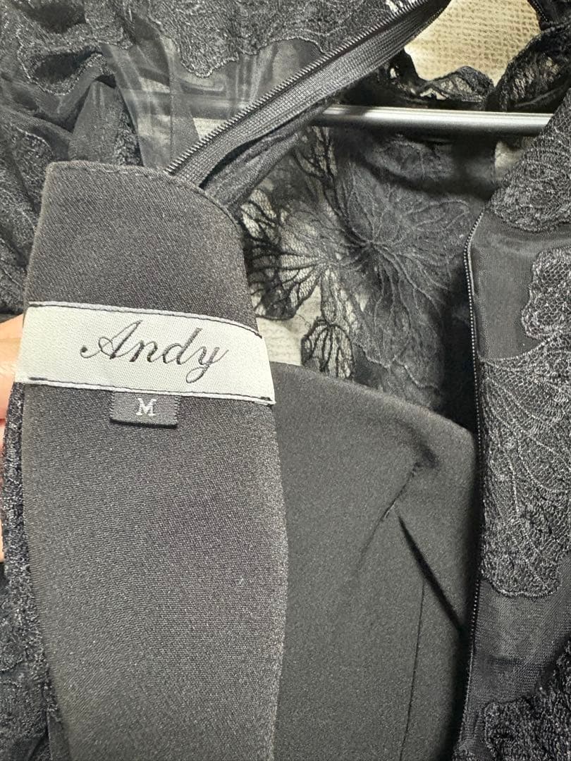 レースタイトドレス ブラック Andy