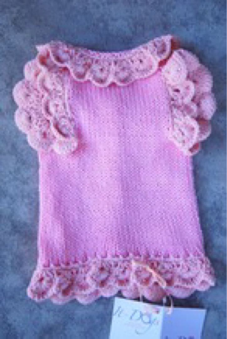 【半額以下】　itdogsピンクのジルコン付きニット犬服