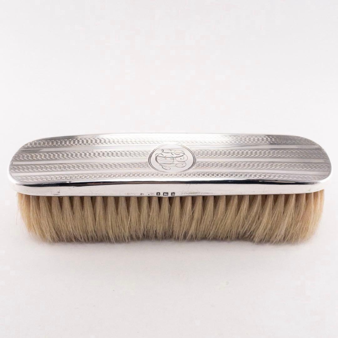 英国製 純銀ヘッド 1908 アンティーク 純銀ヘッド 洋服 ブラシ