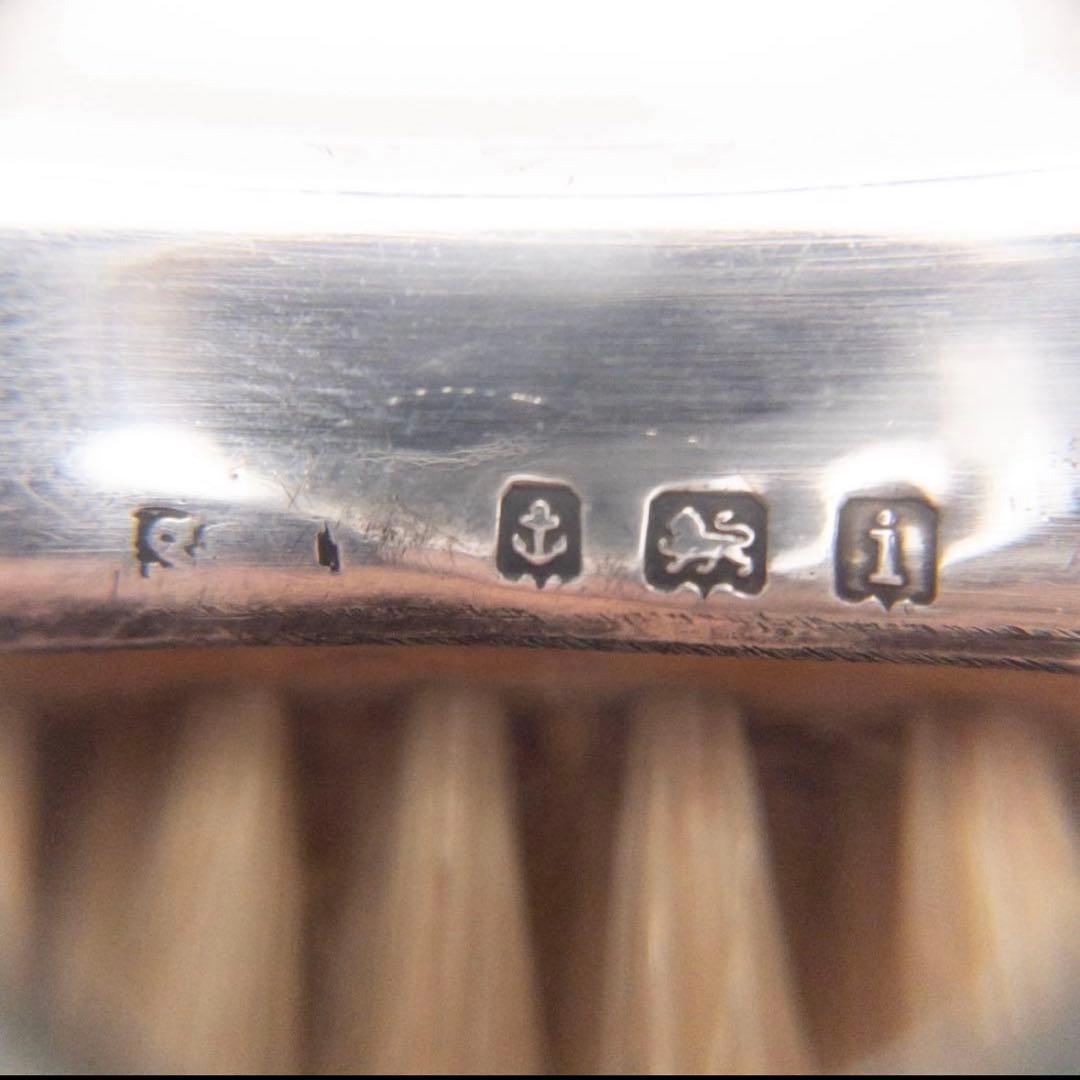 英国製 純銀ヘッド 1908 アンティーク 純銀ヘッド 洋服 ブラシ