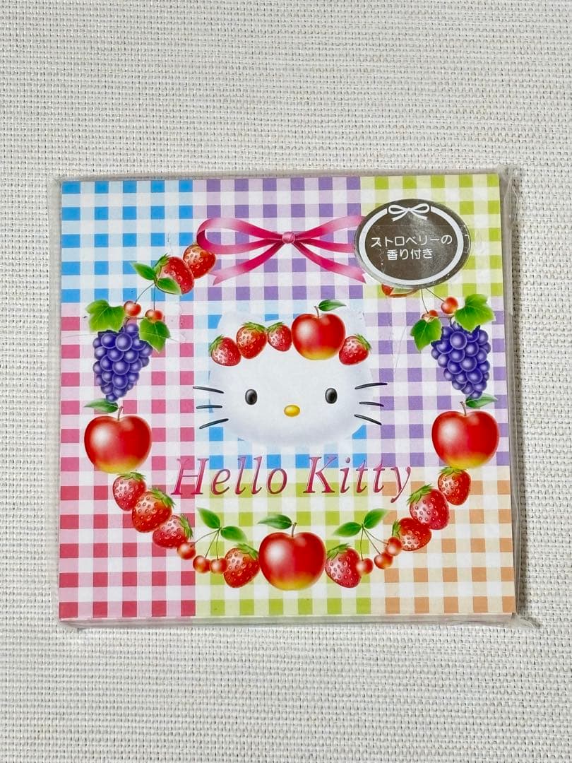 希少 ハローキティ✨フルーツ柄 ノート メモ帳 布巾 4点セット新品未使用