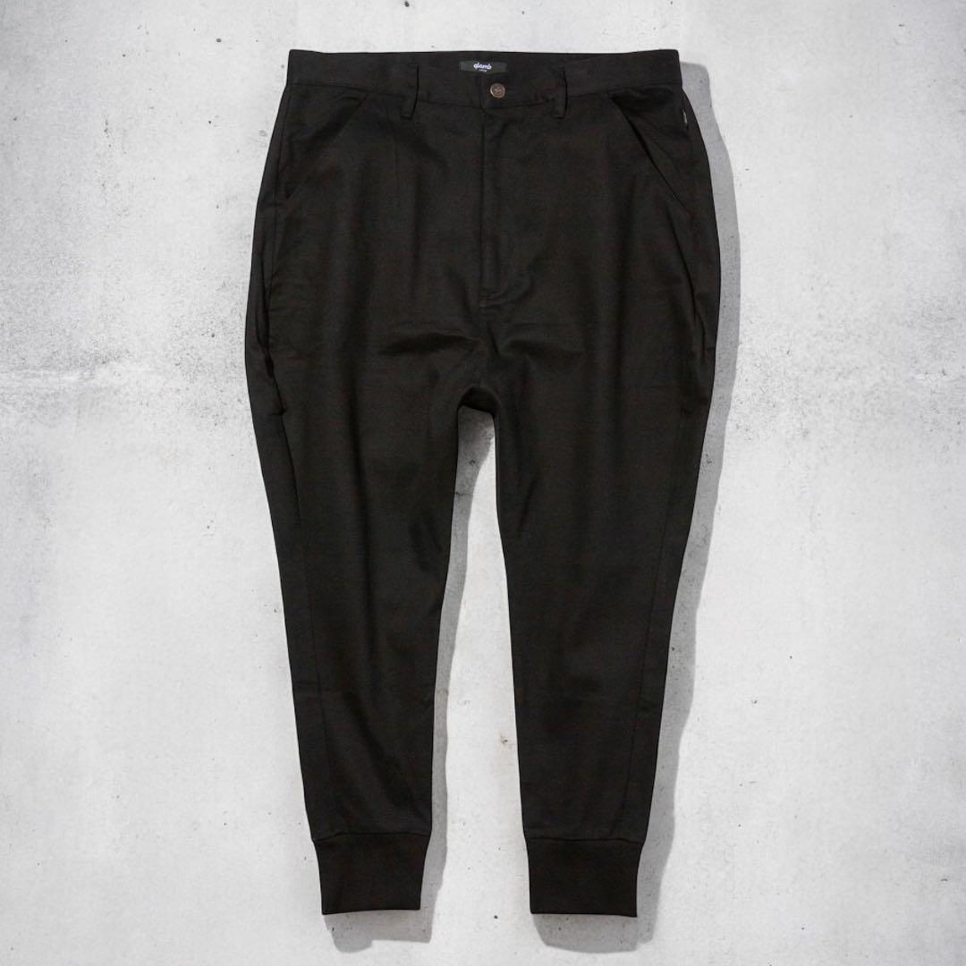 glambグラム レイズジョッパーズパンツ ストレッチ 裾リブ ブラック