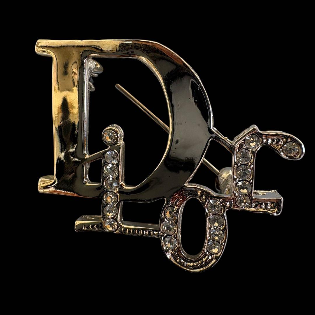 【美品 正規品 】クリスチャンディオール Diorブローチ　ラインストーン