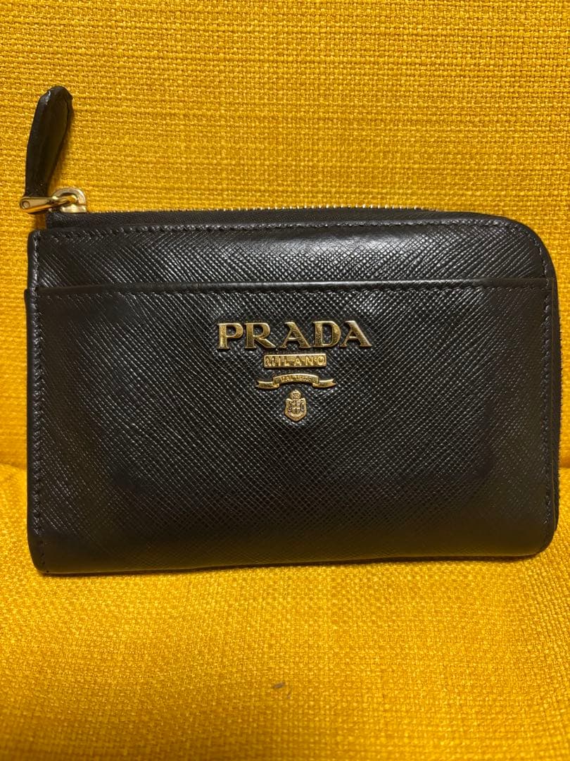 【PRADA】 ケース カードケース　サフィアーノレザー コンパクト