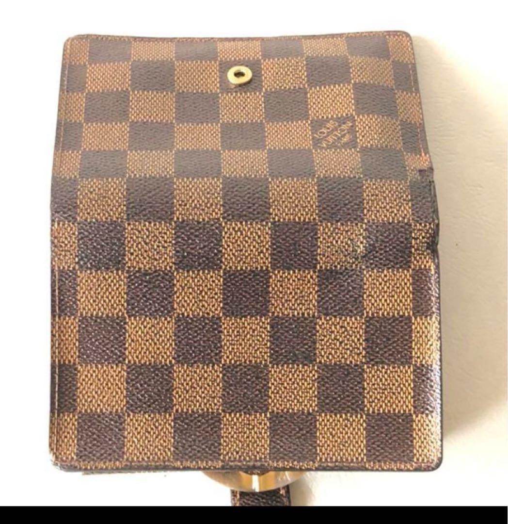 LOUIS VUITTON ルイヴィトン　ダミエ　二つ折り　がま口財布