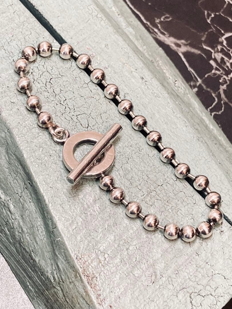 [2-B] GUCCI / 925 / 19cm トグル ボールチェーンブレス