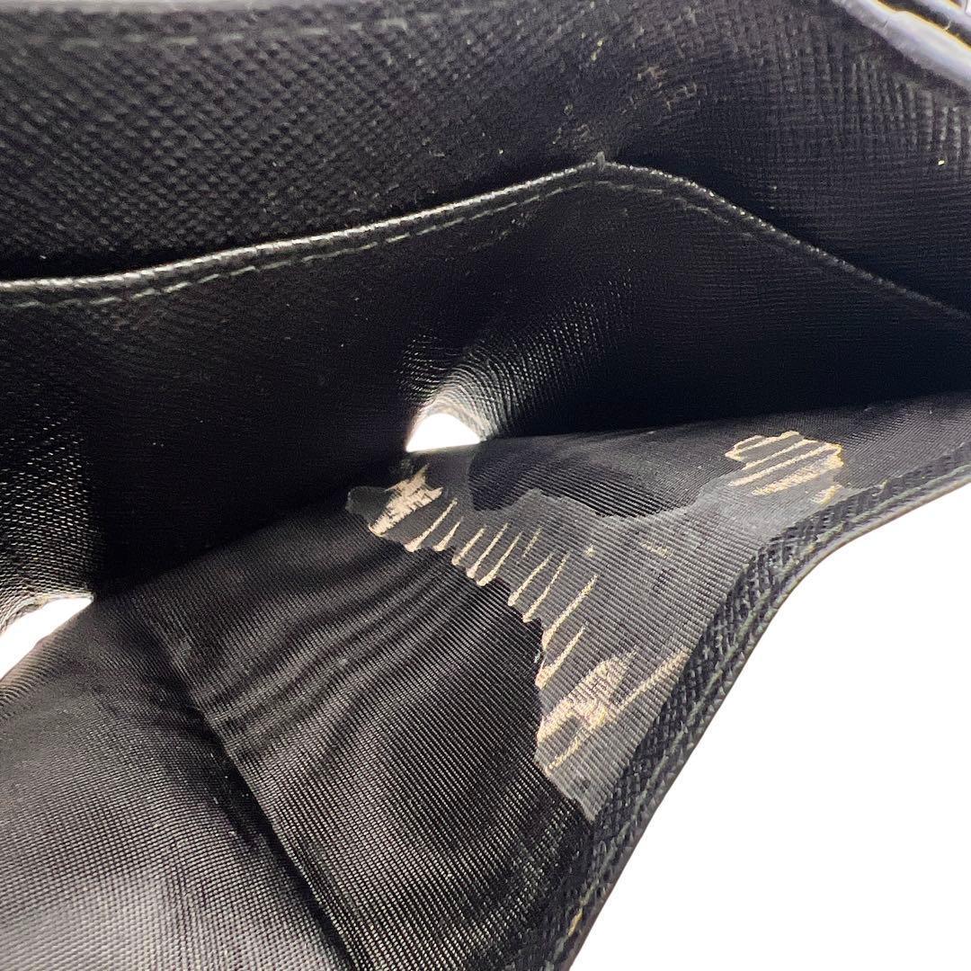 専用PRADA ミニウォレット ブラック レザー レディース 折り財布 7313