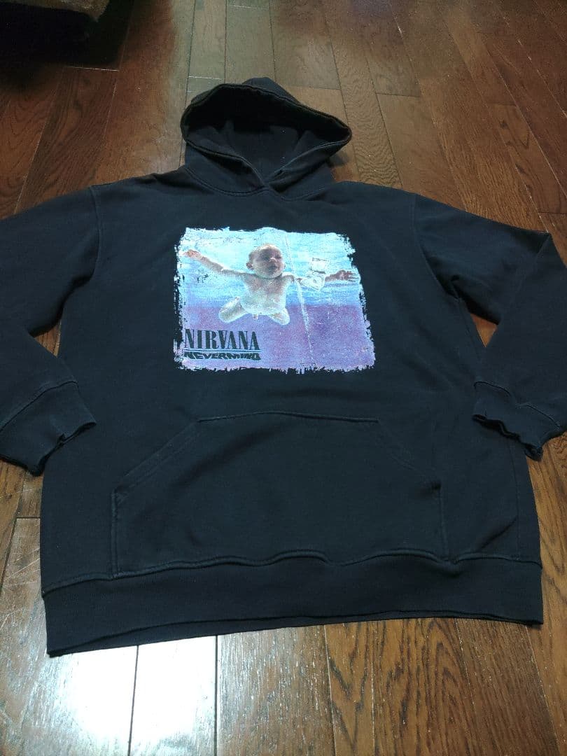 NIRVANA NEVERMIND パーカー　古着　黒