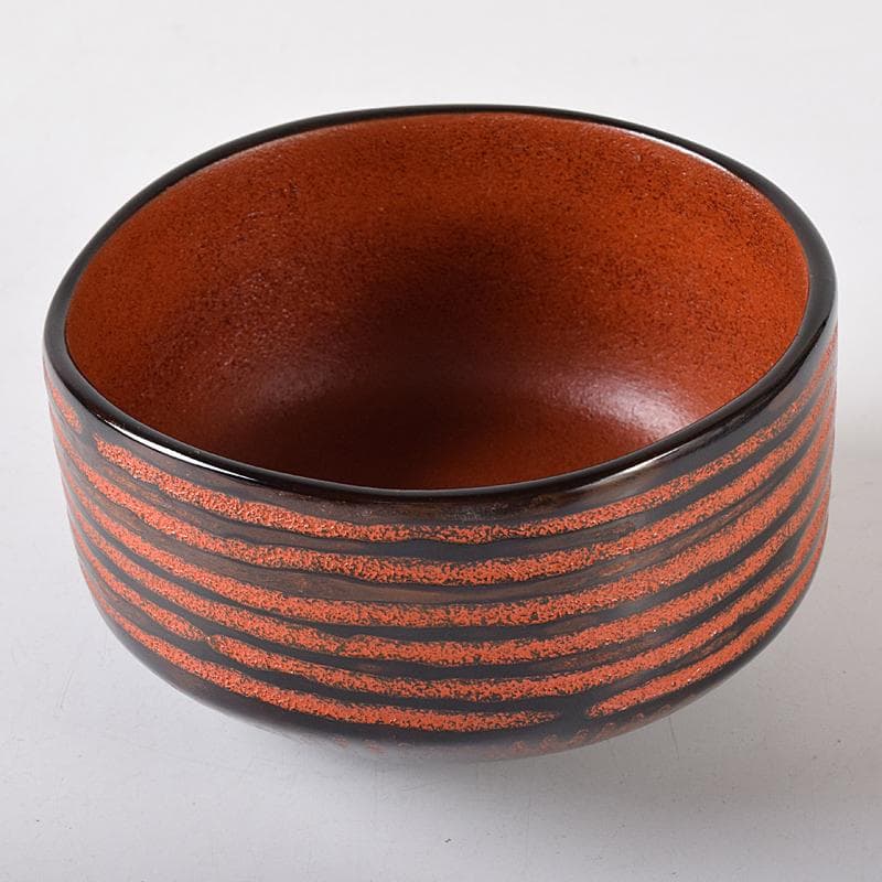 輪島塗　塗師　川岸充雅作　輪島本乾漆造り　御茶椀　共布共箱　U　R8375