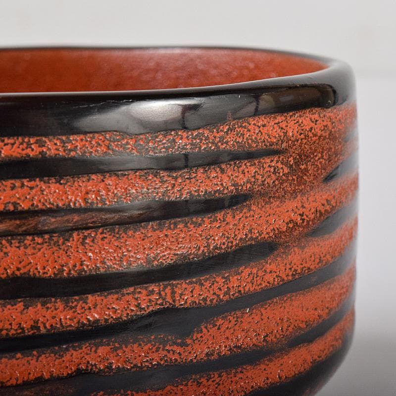 輪島塗　塗師　川岸充雅作　輪島本乾漆造り　御茶椀　共布共箱　U　R8375