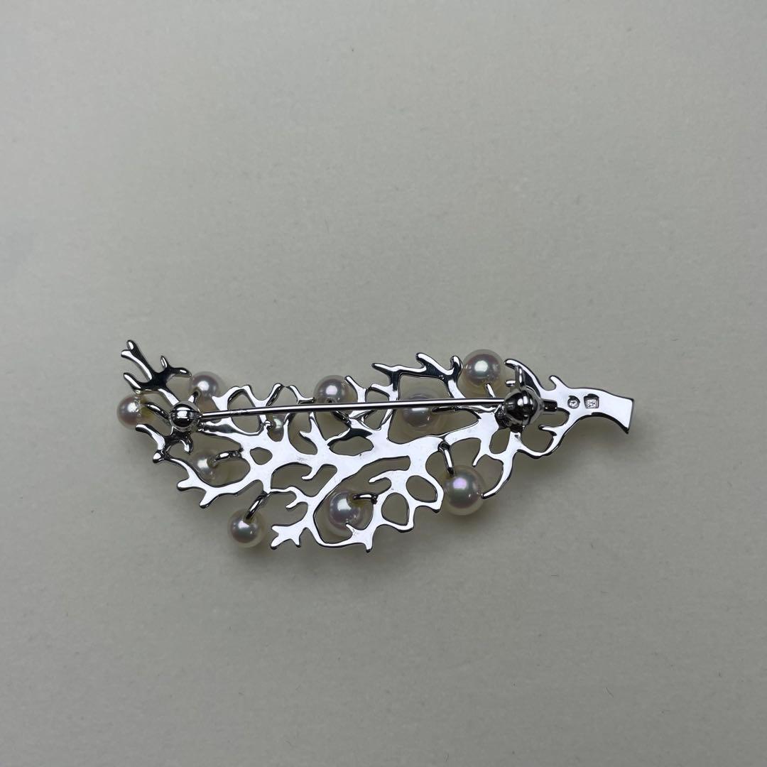 ミキモト アコヤ真珠 ブローチ 最大5.0mm SILVER
