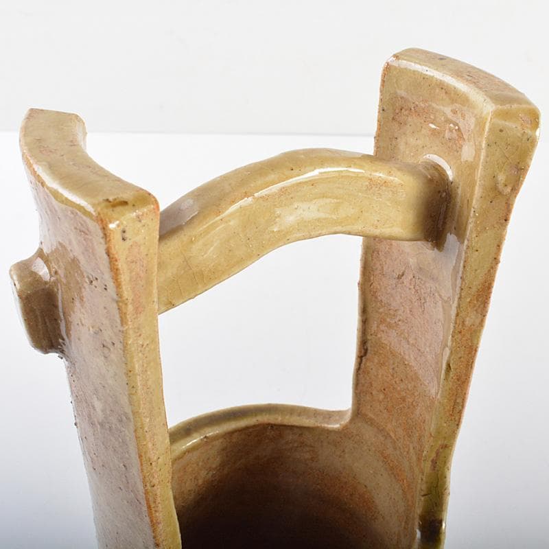 北大路魯山人作　黄瀬戸　切立手桶　黒田陶々庵極め箱　M　R6934