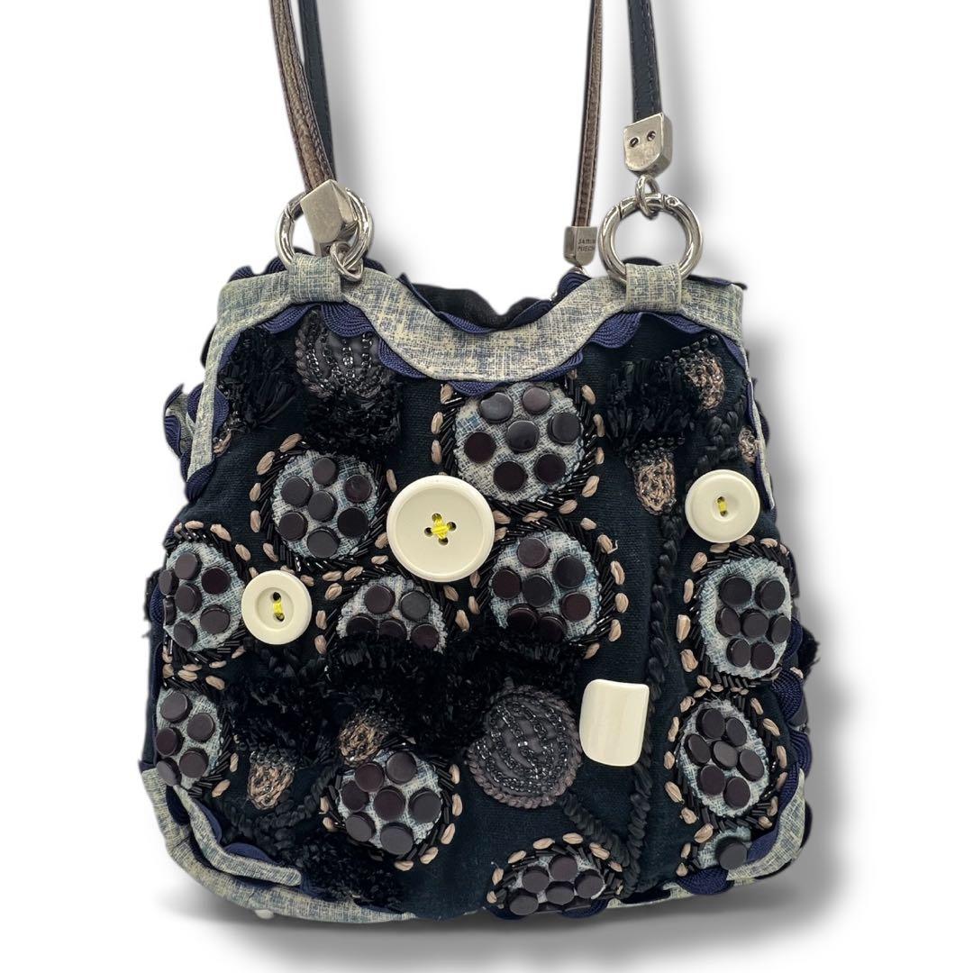 極美品　JAMIN PUECH ハンドバッグ　ビーズ　ビーズ　y2k 416