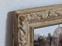 【真作】絵画　油彩4号　都市の風景画　ドーム建築と街並み　建築と並木道　Y189