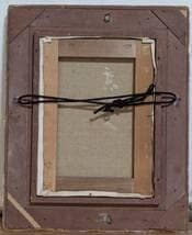 【真作】絵画　油彩4号　都市の風景画　ドーム建築と街並み　建築と並木道　Y189