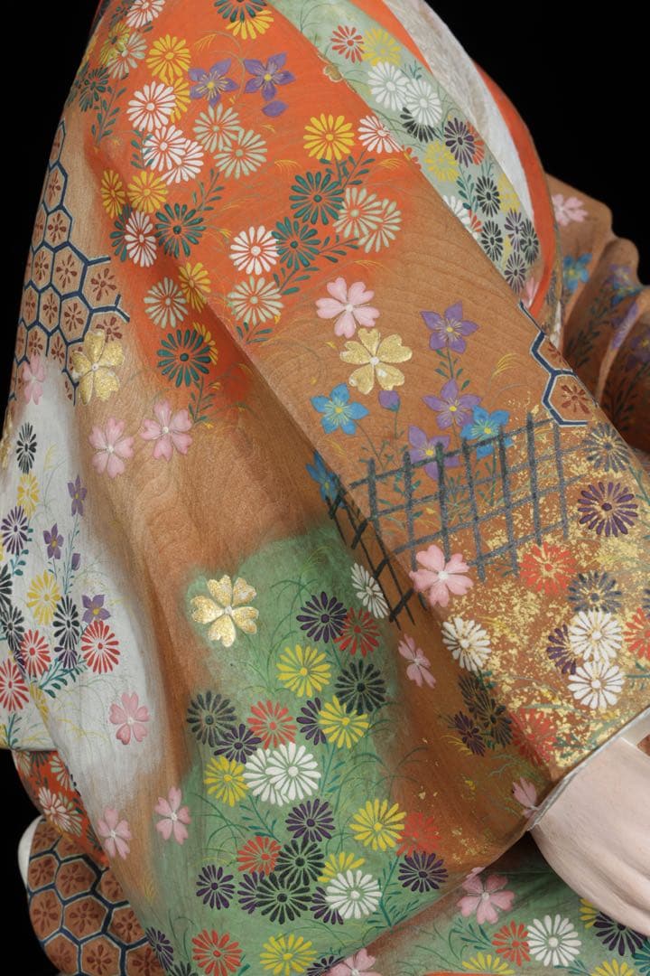 【高古作】木彫彩色 能楽 熊野 能人形 昭和十五年 共箱 二重箱 古美術 骨董品