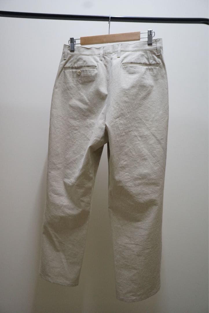 パンツ AURALEE WASHED HARDTWIST CANVASPANTS
