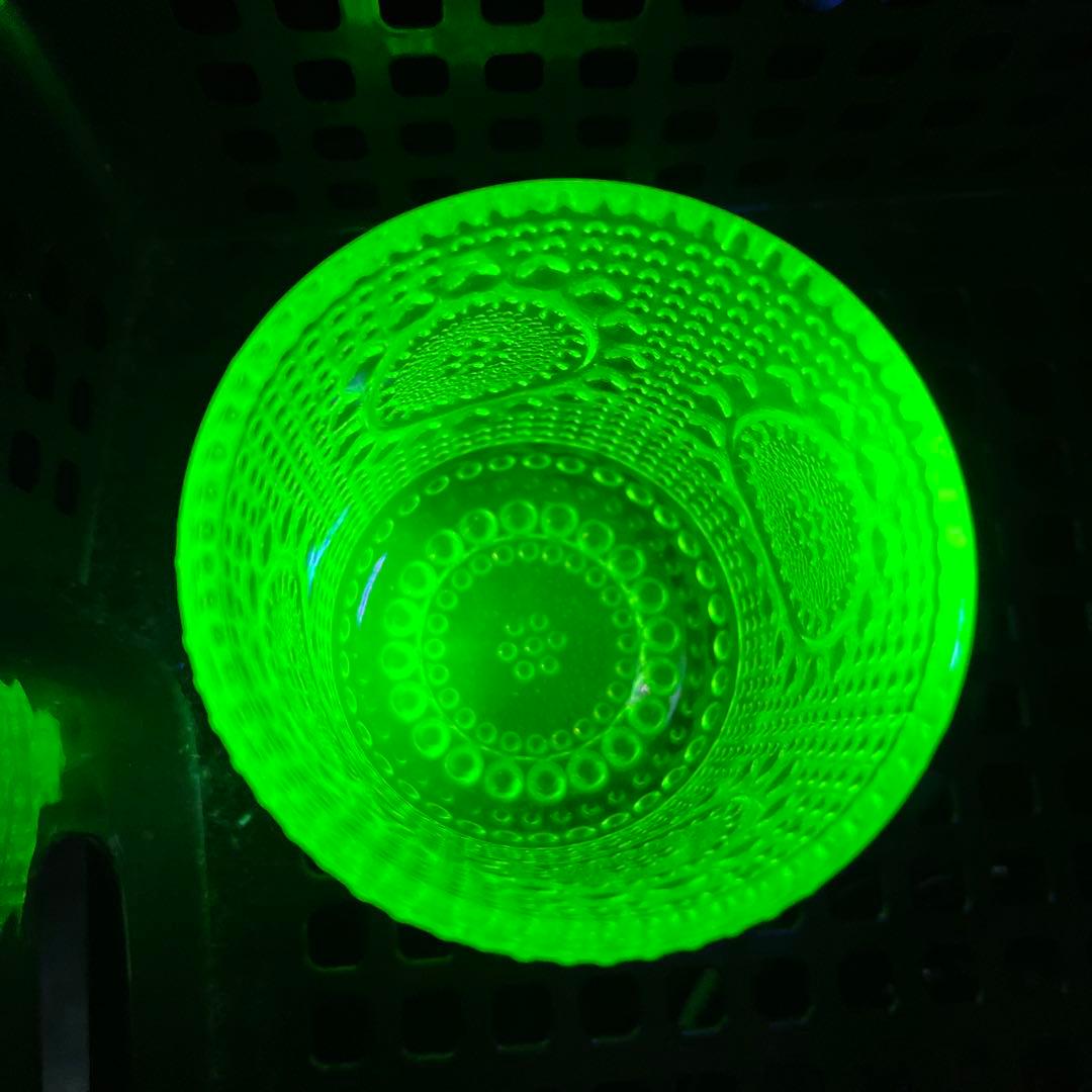 骨董　時代ガラス　フィンランド　グラッポニア グラス　コップ　ウラン１客