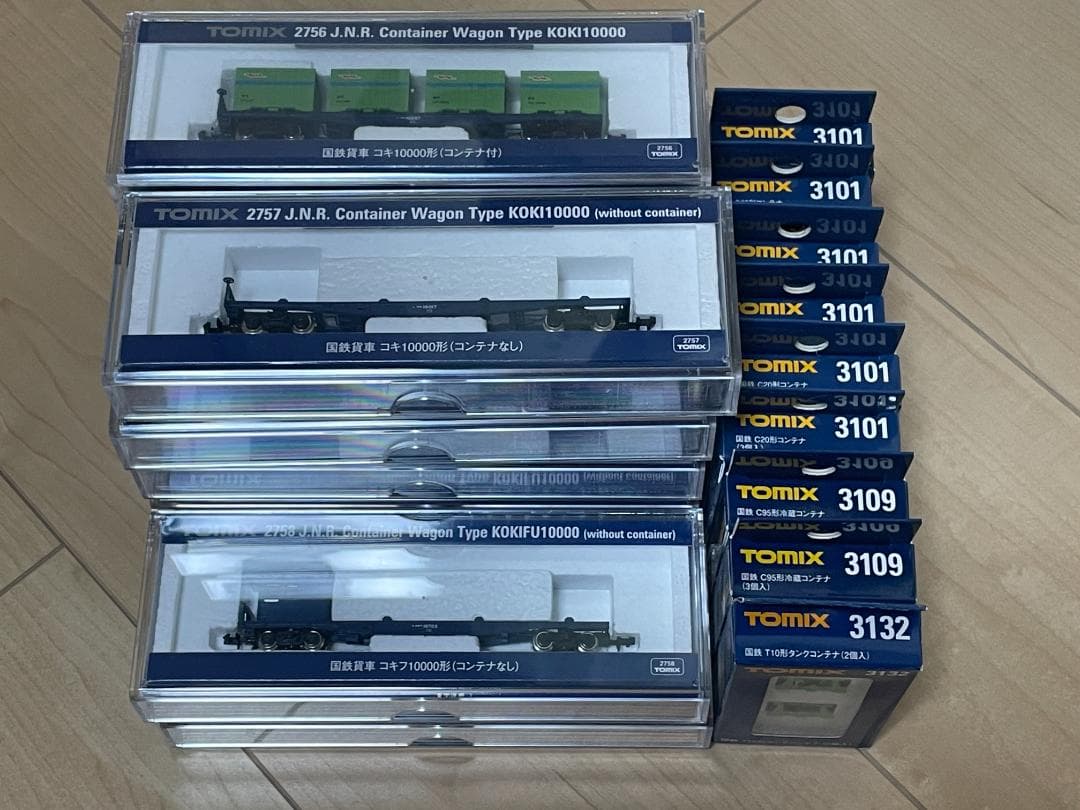 TOMIX コキ10000系×12両 ＋ 国鉄コンテナ各種