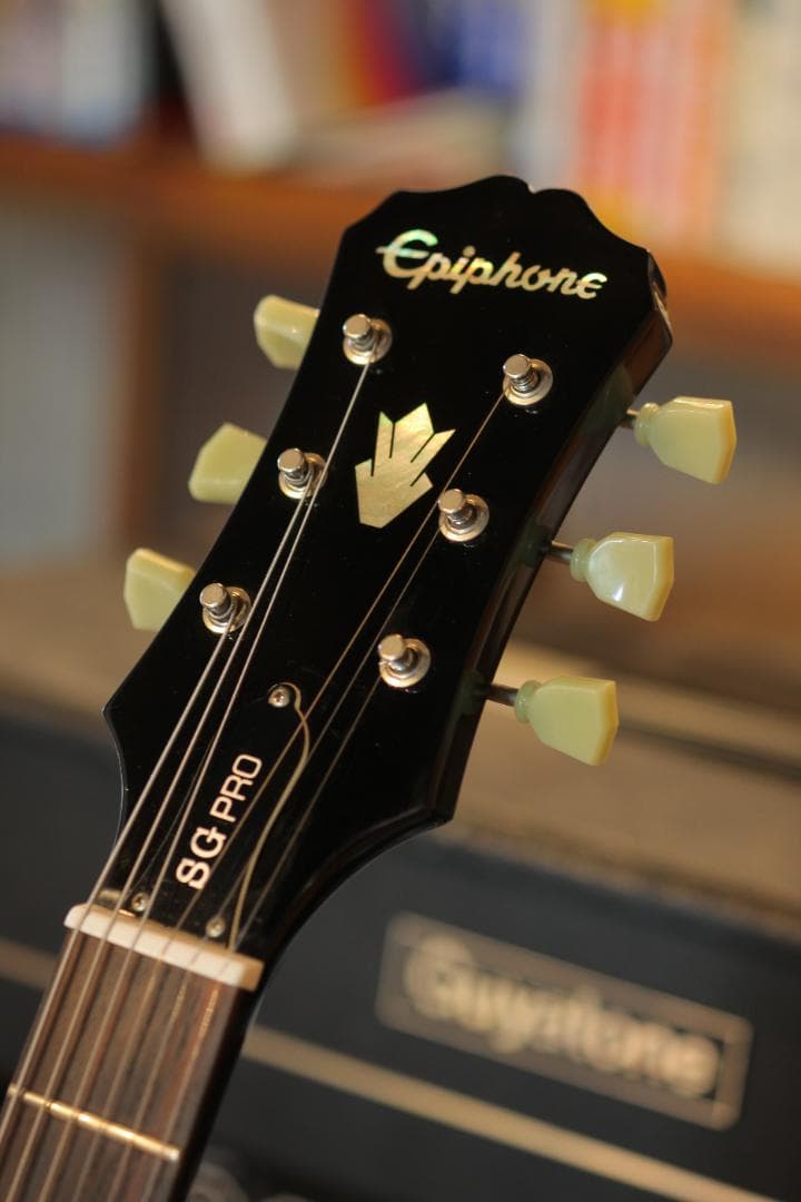 動画あり! Epiphone SG Pro ソリッドブラック整備済