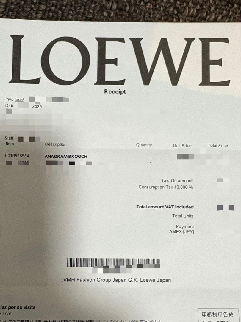 新品未使用★ロエベ アナグラムブローチ　マルチカラー