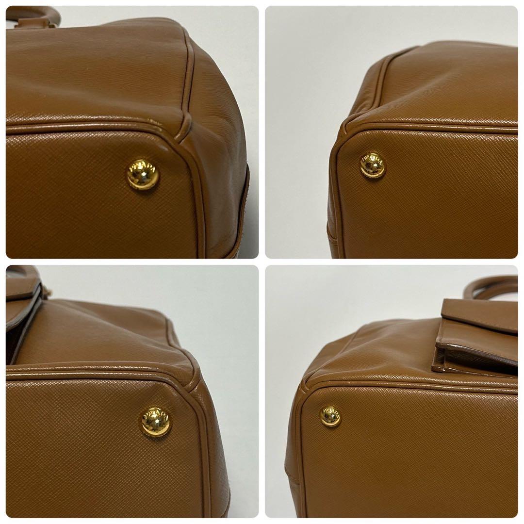 s64【美品】プラダ　三角ロゴ　サフィアーノ　ガレリア2wayショルダーバッグ.