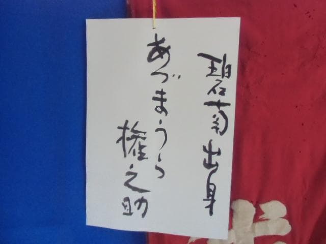 時代物、愛知県の出身、あずまうら権之助、力士の化粧回し、縦２００ｃｍｘ横５０ｃｍ
