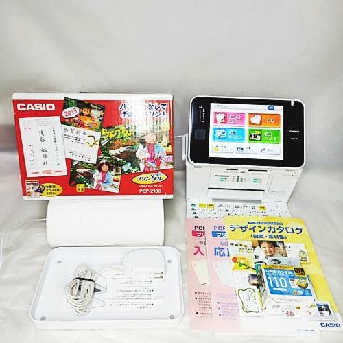 印刷確認済 CASIO 年賀状プリンター プリン写ル PCP-2100 インク付