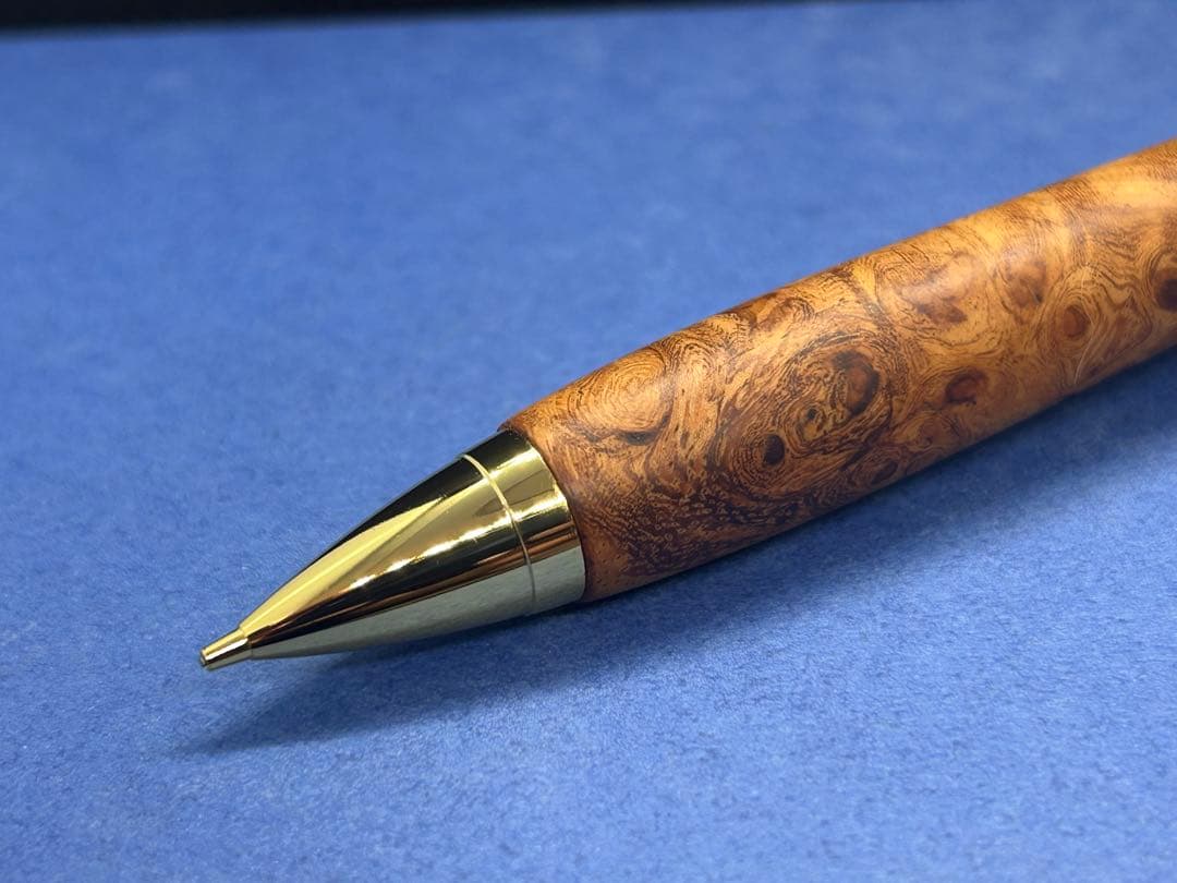 【早い者勝ち】極上花梨瘤　シャープペンシル0.5 加藤金属　ハンドメイド
