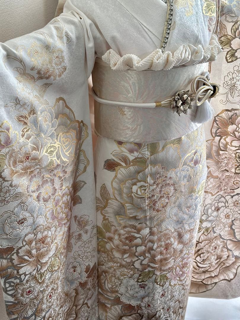 高級振袖　白地　フルセット　成人式